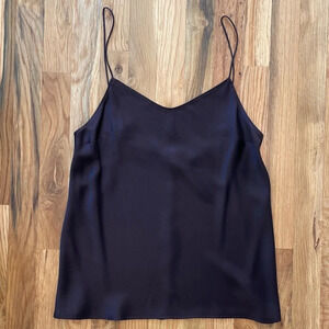 Paige Purple Eggplant Spaghetti Strap Silky Tank Top Blouse Size S